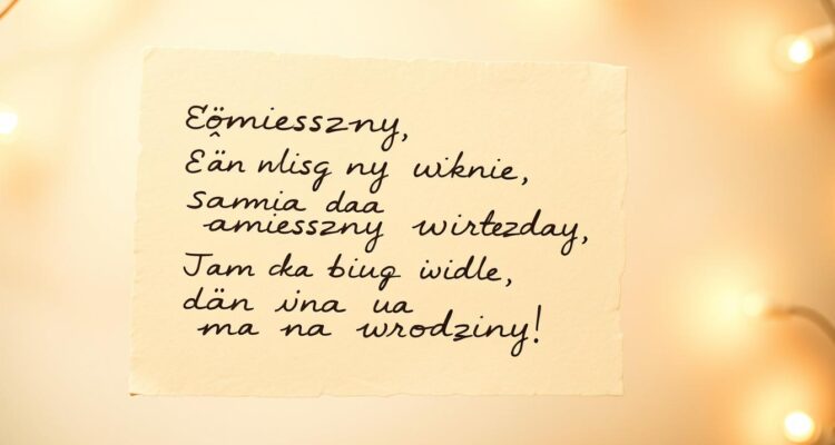 Śmieszny wierszyk na urodziny